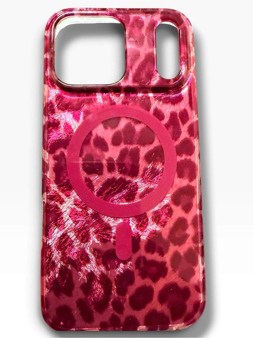 PadaSnap iPhone 18 Pro Max Pink Metallic Leopard MagSafe Case